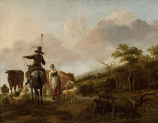 Paisaje pastoral - Jan Baptist Wolfaerts — vista de la obra