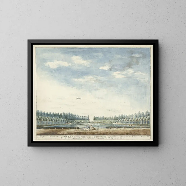 El jardín de la casa Offem cerca de Noordwijk - Jan Baptist van Eeckhout — cuadro enmarcado en la pared