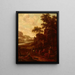 Landscape with a Group of Vagrants - Jan Blom — framed artwork on a wall