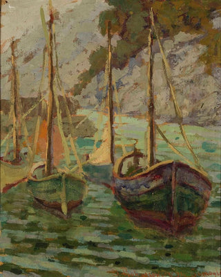 Jan Bohuszewicz - Port in Camogli at dusk.webp