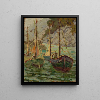 Jan Bohuszewicz - Port in Camogli at dusk.webp
