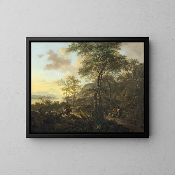 Un paisaje de soirée à l'italienne - Jan Both — cuadro enmarcado en la pared