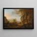 a Landscape in the Italian Style with Travelers - Jan Both — framed artwork on a wall