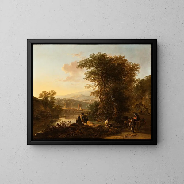 Paisaje con un dibujante - Jan Both — cuadro enmarcado en la pared