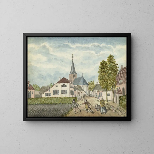 El pueblo de Wehl en Cleefsland - Jan Brandes — cuadro enmarcado en la pared