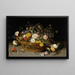 A basket of flowers - Jan Brueghel the Younger — framed artwork on a wall