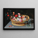 a basket with spring flowers on a stone table - Jan Brueghel the Younger — framed artwork on a wall