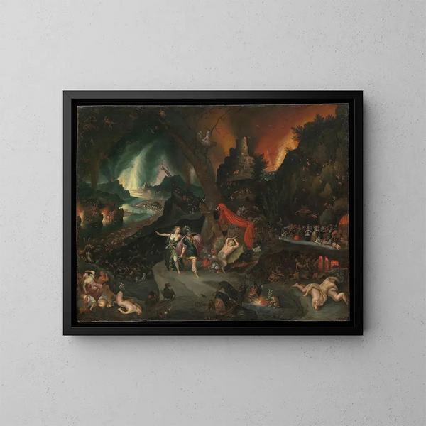 Aeneas and the Sibyl in the Underworld - Jan Brueghel the Younger — framed artwork on a wall