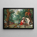 Diane et ses nymphs fishing - Jan Brueghel the Younger — framed artwork on a wall