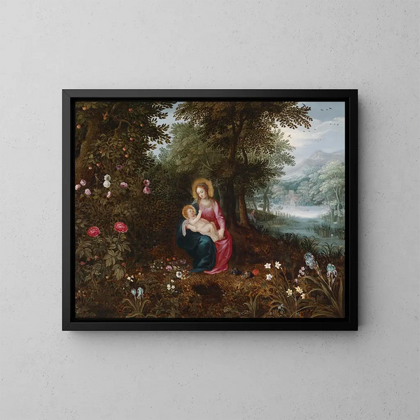 The flight into Egypt - Jan Brueghel the Younger — framed artwork on a wall