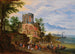 Landscape painting with animated ruins and figures - Jan Brueghel the Younger — artwork view