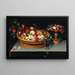 Mixed Flowers in a Basket with a Cup Nearby - Jan Brueghel the Younger — framed artwork on a wall