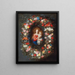 The Virgin and Child surrounded by a floral garland - Jan Brueghel the Younger — framed artwork on a wall
