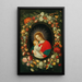 The Virgin and Child in a cartouche surrounded by a garland of flowers - Jan Brueghel the Younger — framed artwork on a wall