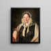 Retrato de Aleksandra Bbnowska, nacida Belle-mère de los pintores Cybulska - Jan Chrucki — cuadro enmarcado en la pared