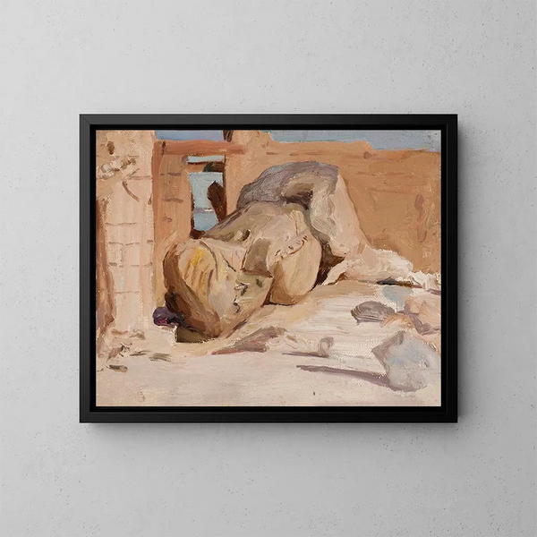 Ruinas antiguas del viaje en Egipto - Jan Cybis — cuadro enmarcado en la pared