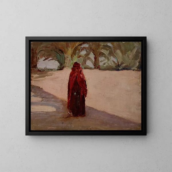 Biskra, una niña - Jan Cybis — cuadro enmarcado en la pared