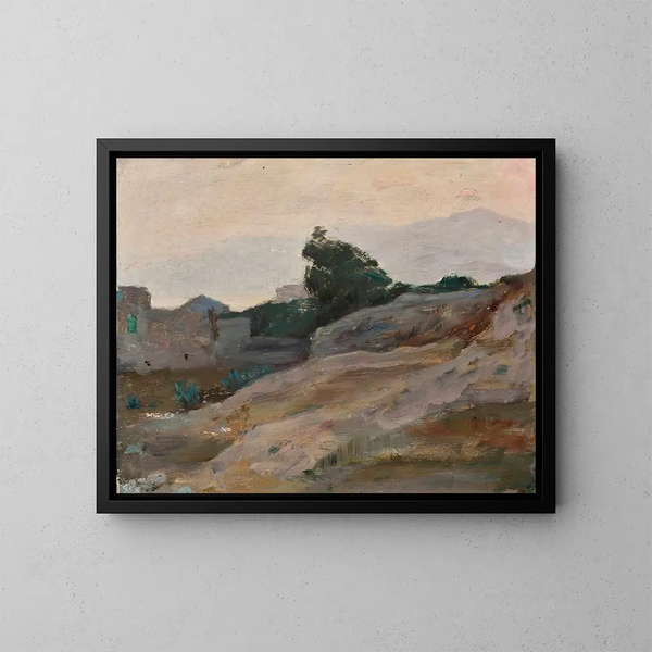 Bordighera, del viaje a Italia - Jan Cybis — cuadro enmarcado en la pared