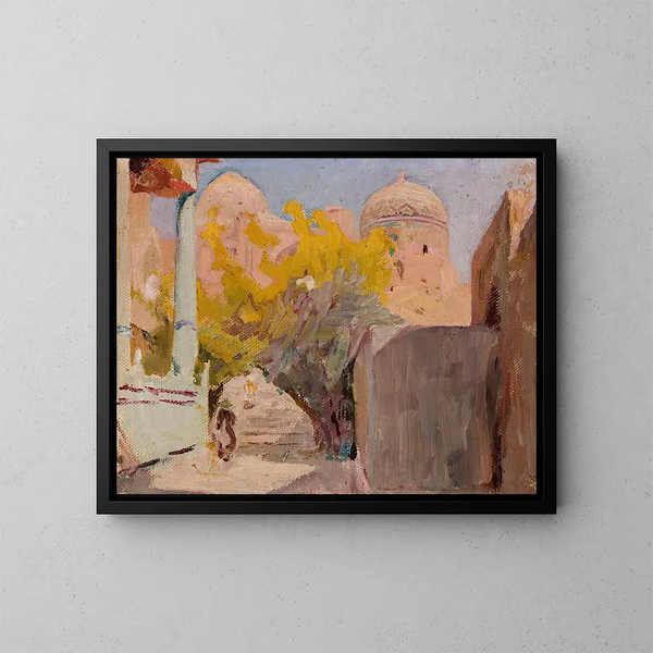 Boukhara, del viaje en Turkestán - Jan Cybis — cuadro enmarcado en la pared