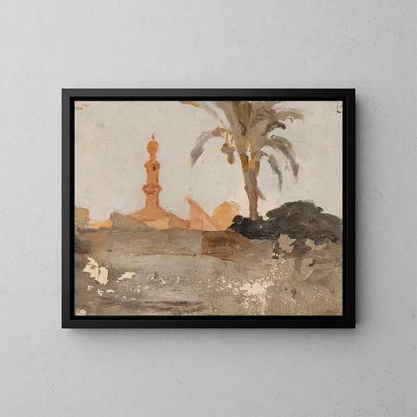 El Cairo, del viaje a Egipto - Jan Cybis — cuadro enmarcado en la pared