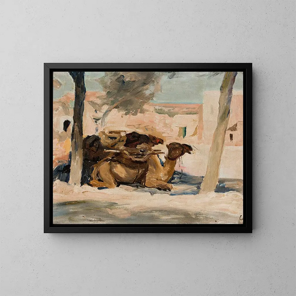 Camello del viaje a Palestina - Jan Cybis — cuadro enmarcado en la pared