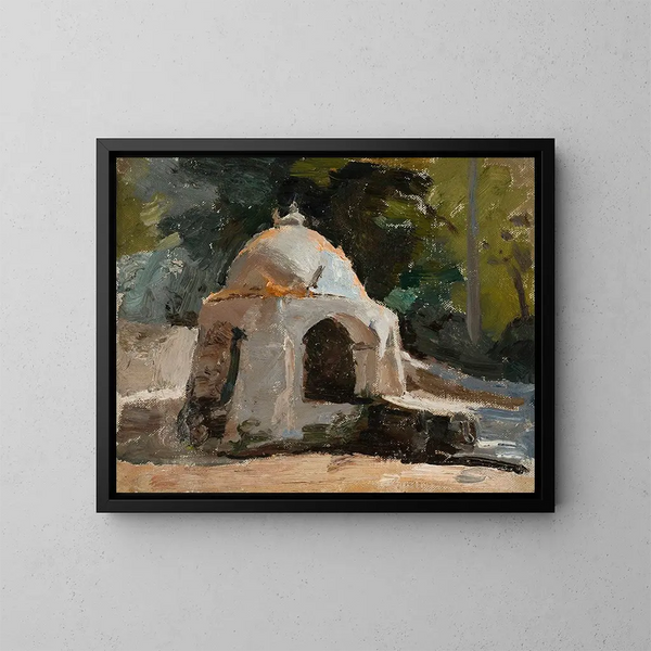 Fontaine de Corfou, du voyage en Grèce - Jan Cybis — framed artwork on a wall