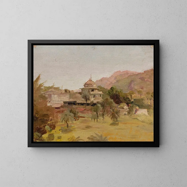 Diewarra Templer Stand Abu, del viaje a la India - Jan Cybis — cuadro enmarcado en la pared