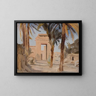 Jan Cigliski - Entrance to the temple in Karnak From the journey to Egypt.webp