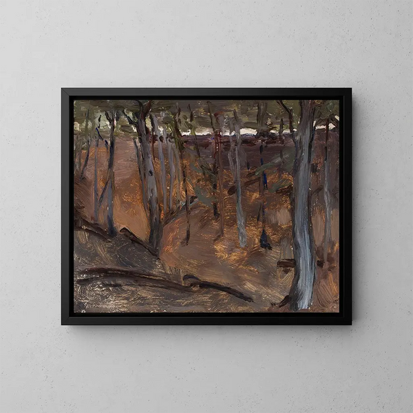 Bosque Finlandia - Jan Cybis — cuadro enmarcado en la pared