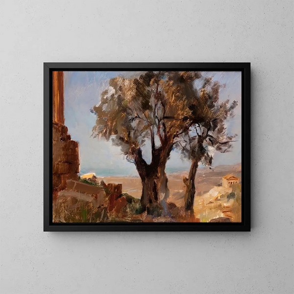 Árboles de Girgenti - Jan Cybis — cuadro enmarcado en la pared