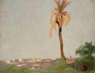 Jan Cigliski - Grave of a holy man  landscape with a palm tree From the journey to India.webp