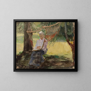 Jan Cigliski - In a hammock  Portrait of Maria Rubtsov in Maryino.webp