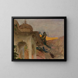 Jan Cigliski - Jaipur  nude with a peacock From the journey to India.webp