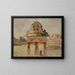 Templo de Madras con el estanque sagrado - Jan Cybis — cuadro enmarcado en la pared