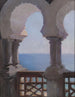 Porche mauro de la villa BakhchiDere en Yalta del viaje en Crimea - Jan Cybis — vista de la obra