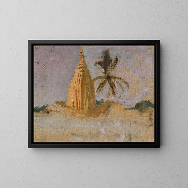 Mumbai, from the journey to India - Jan Cybis — framed artwork on a wall