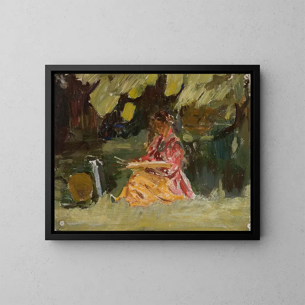 Painter at Work - Jan Cybis — framed artwork on a wall