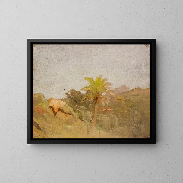 Ceylan Palm Tree Painting - Jan Cybis — framed artwork on a wall