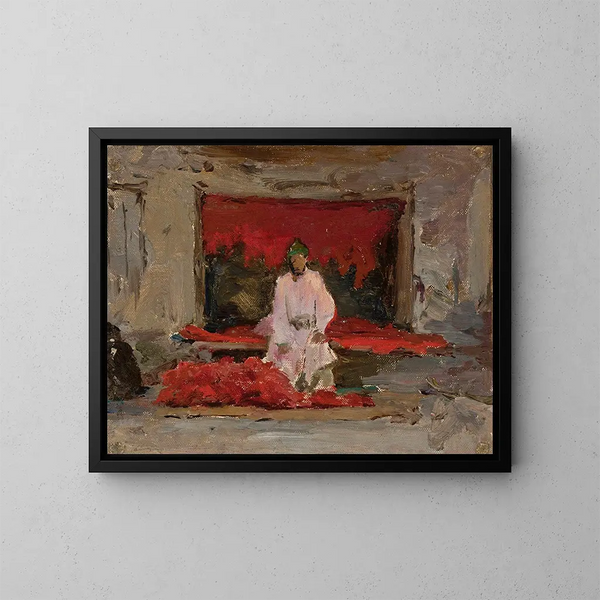 Merchant of Peppers, from the journey in Turkestan - Jan Cybis — framed artwork on a wall