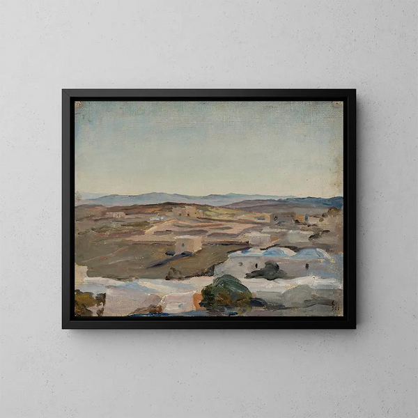 Ramallah near Jerusalem. From the trip to Palestine - Jan Cybis — framed artwork on a wall