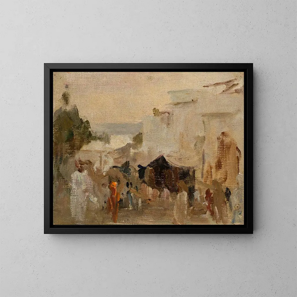 Rue à Udaipur lors du voyage en Inde - Jan Cybis — framed artwork on a wall
