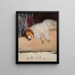 Study of a sleeping dog for the Portrait of Prince Golitsyne - Jan Cybis — framed artwork on a wall