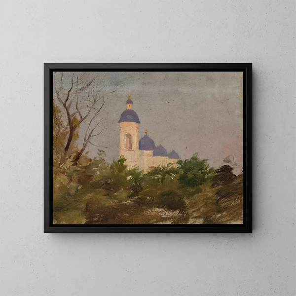 Study of an Orthodox Church - Jan Cybis — framed artwork on a wall