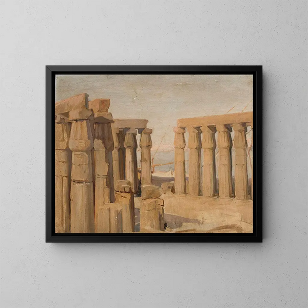 Temple at Luxor - Jan Cybis — framed artwork on a wall