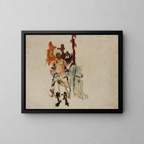 Croquis d'un habitant de Boukhara lors du voyage en Turkestan - Jan Cybis — framed artwork on a wall