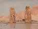 Dos estatuas del viaje en Egipto - Jan Cybis — vista de la obra