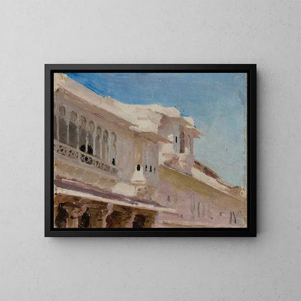 Maisons d'Udaipur - Jan Cybis — framed artwork on a wall