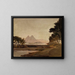 Vista de las pirámides durante el viaje a Egipto - Jan Cybis — cuadro enmarcado en la pared