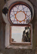 Ventana de la villa BakhchiDere en Yalta del viaje a Crimea - Jan Cybis — vista de la obra