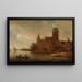 Château au bord de l'eau - Jan Coelenbier — framed artwork on a wall